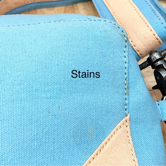 FREE PEOPLE We The Free Blue Canvas Convertible Crossbody Bag - Picture 15 of 16